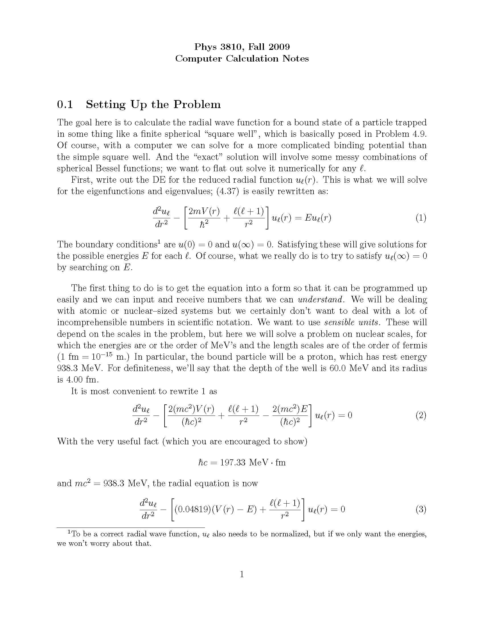 Quantum Mechanics I