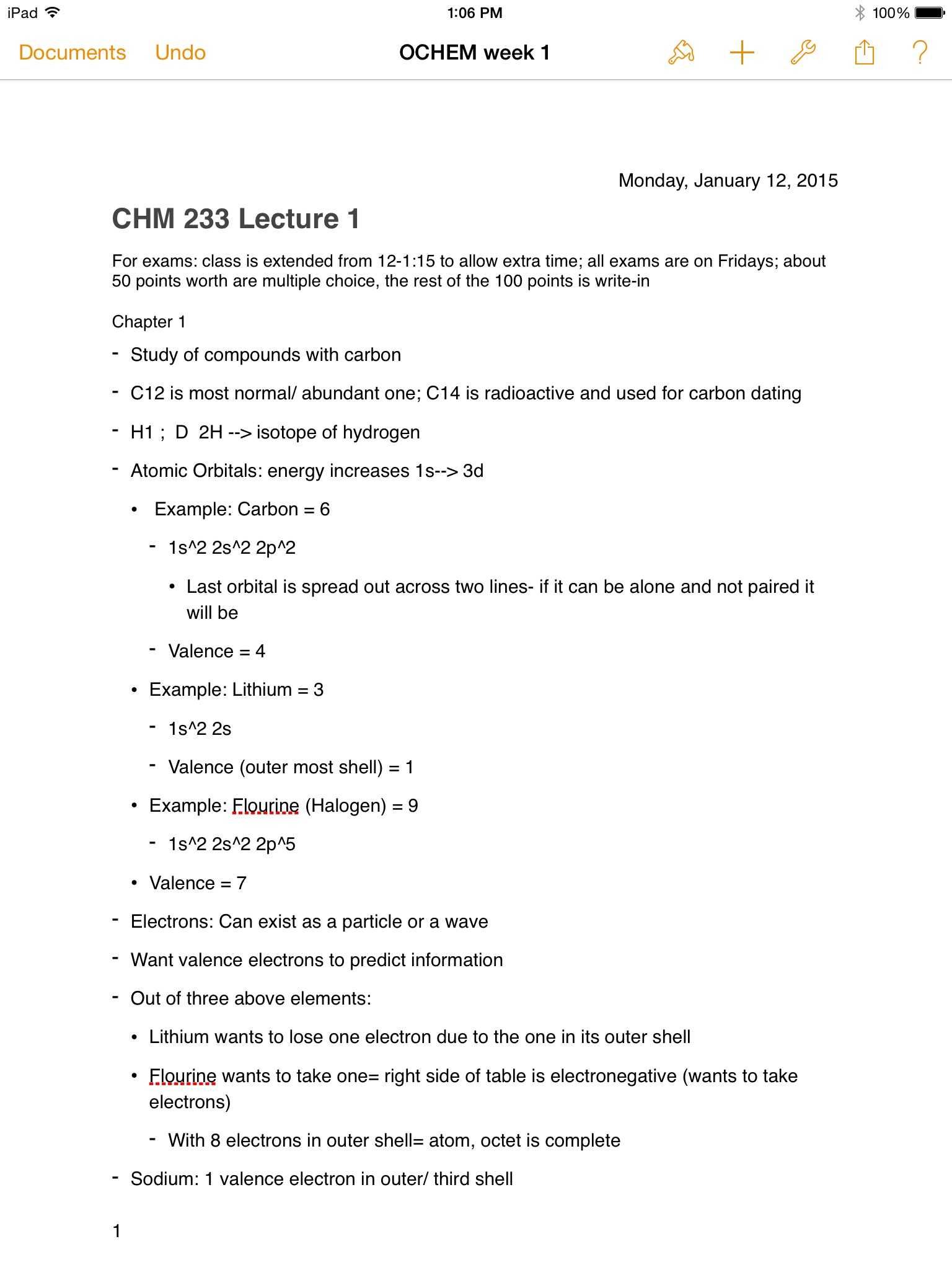 CHM lecture 1
