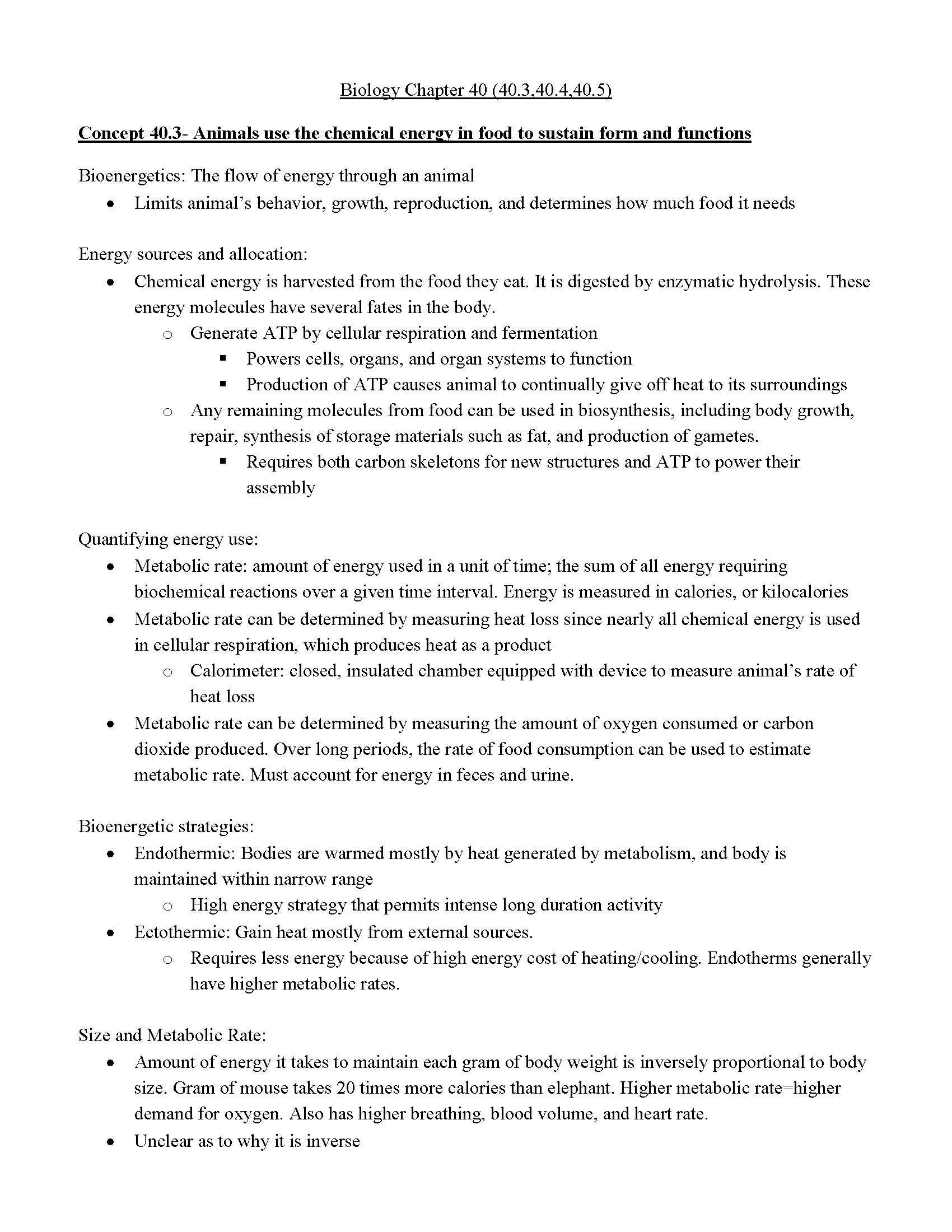 Principles of Biology I