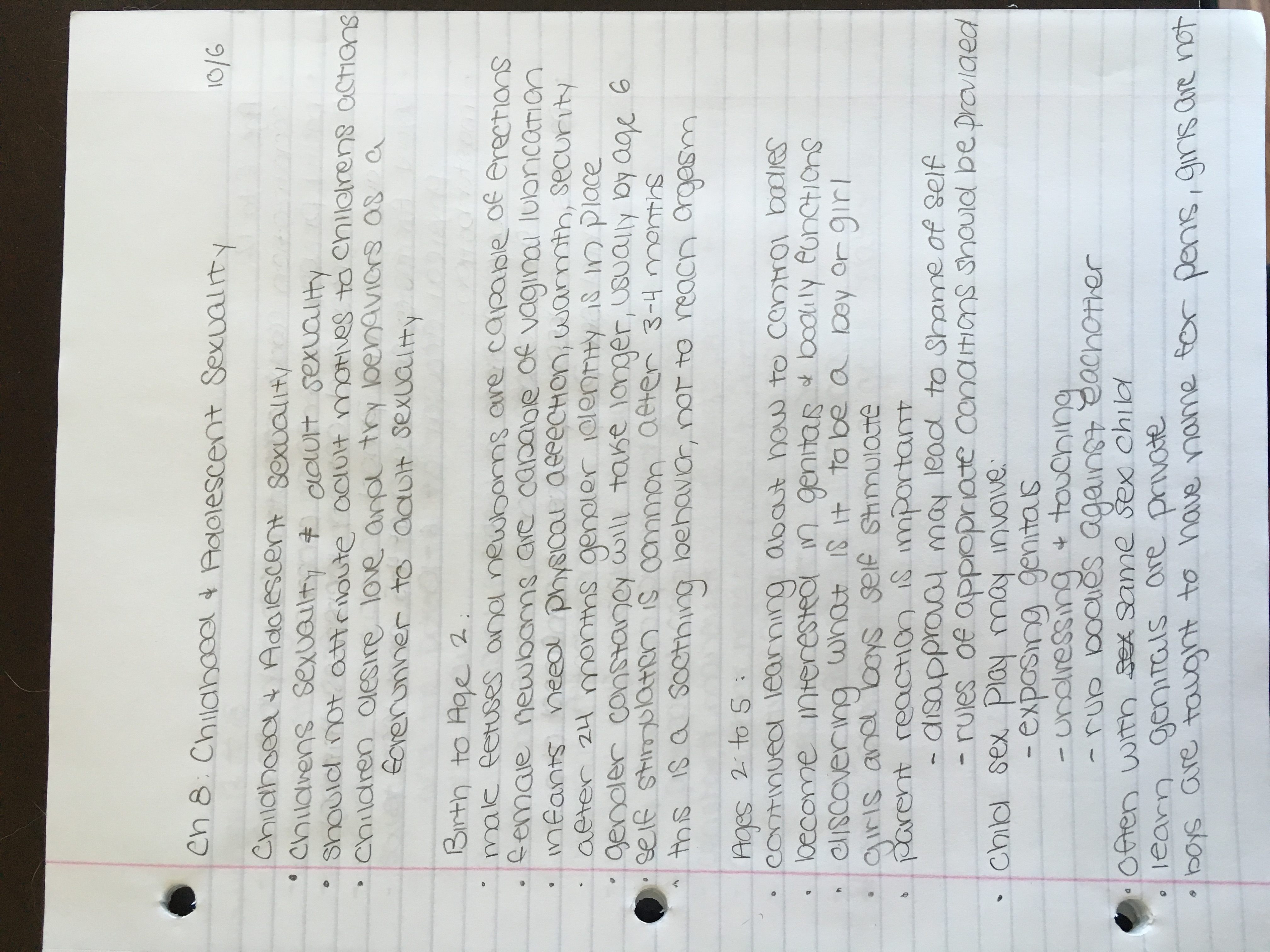 Human Sexuality - Childhood and Adolescent Sexuality 