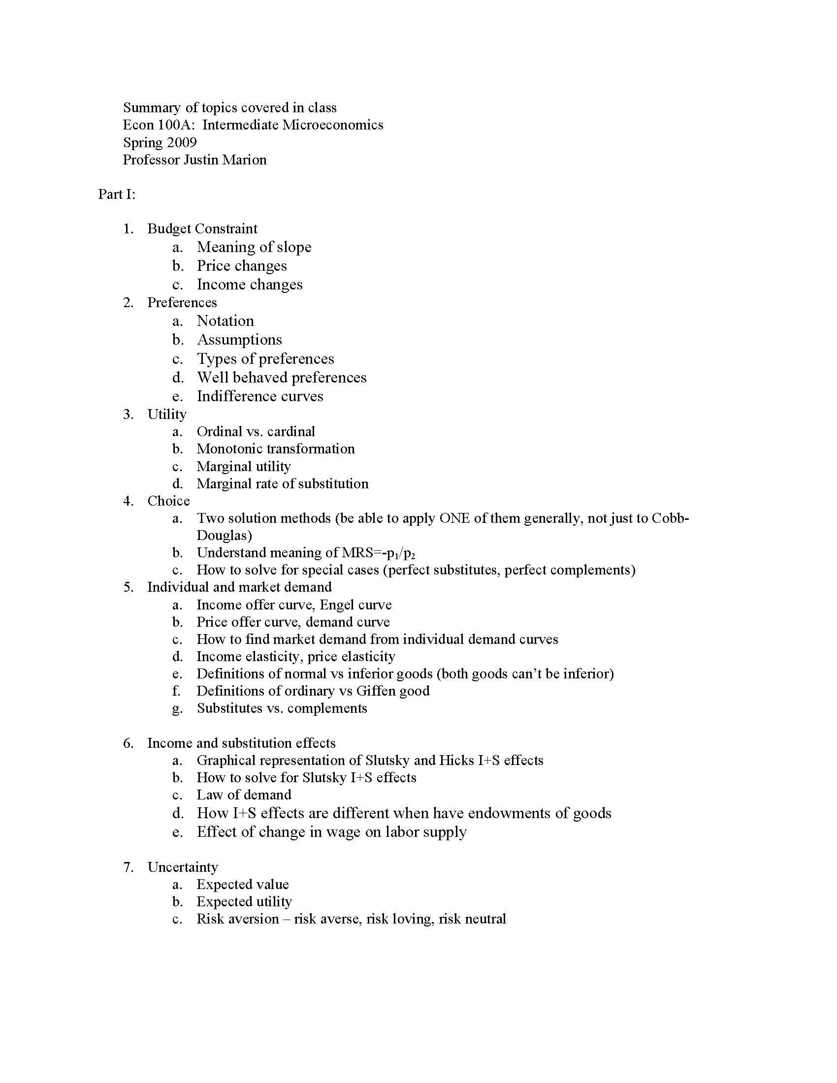 Intermediate Microeconomics