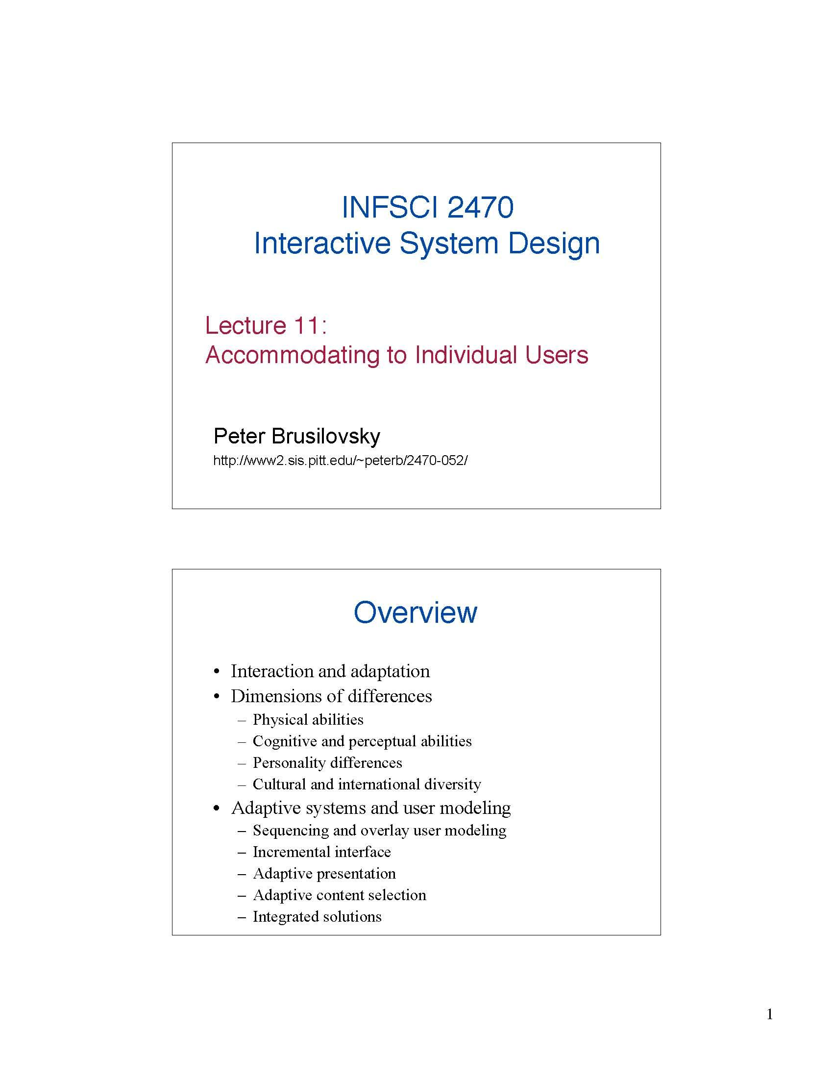 INTERACTIVE SYSTEM DESIGN