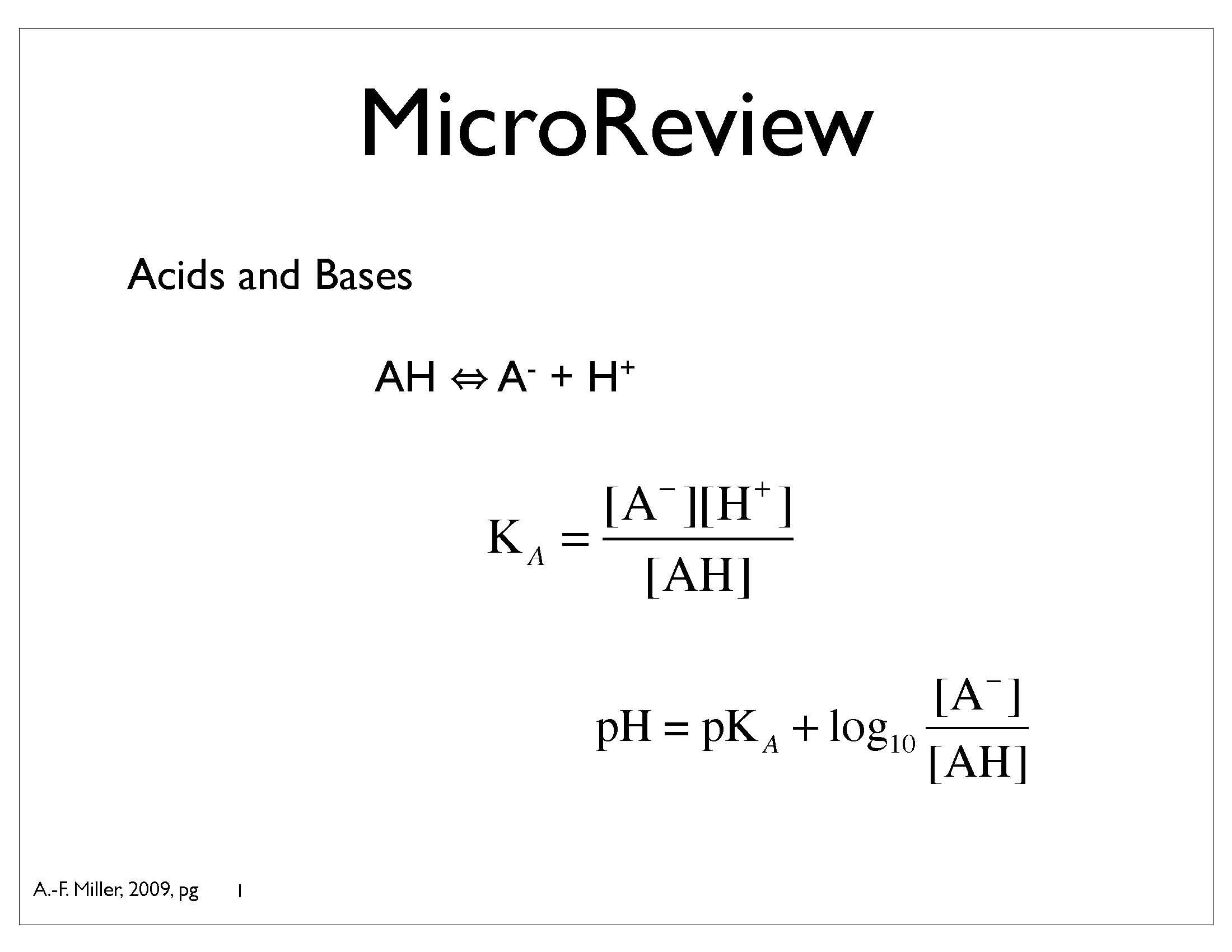 BIOLOGICAL CHEMISTRY I