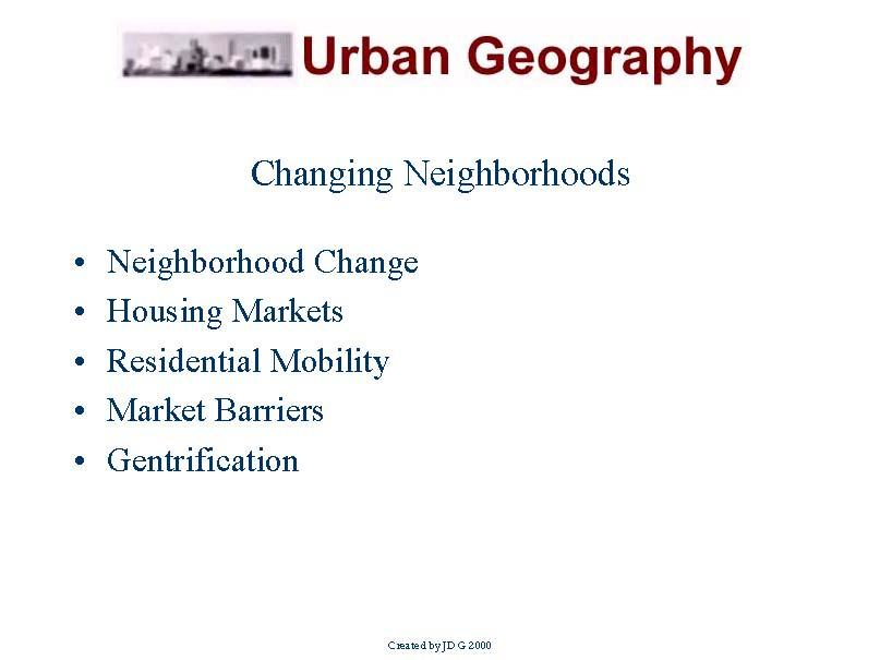 Urban Geography