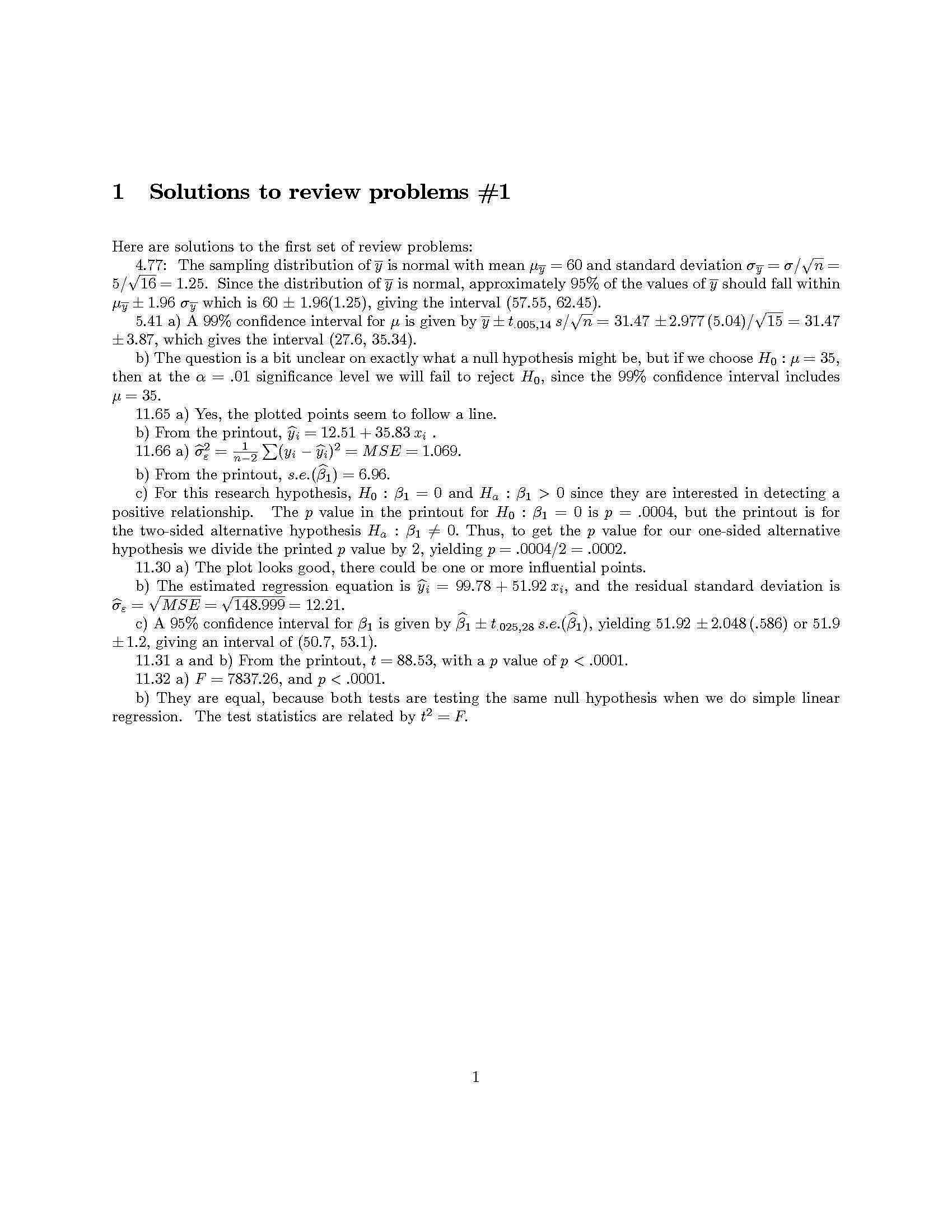 Statistical Analysis