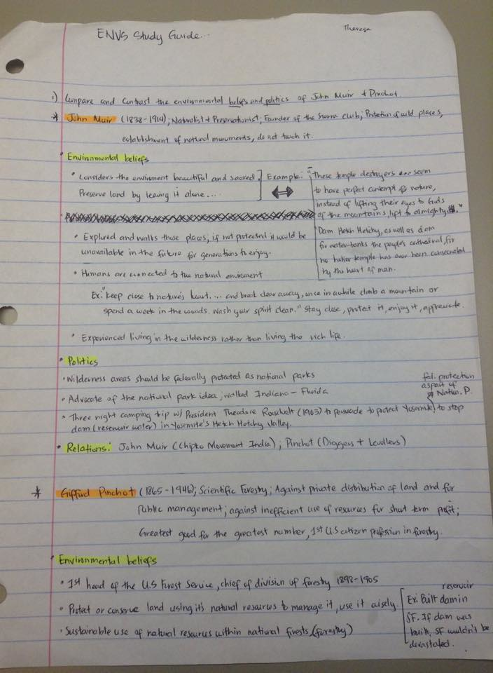 ENVS 203 Study Guide