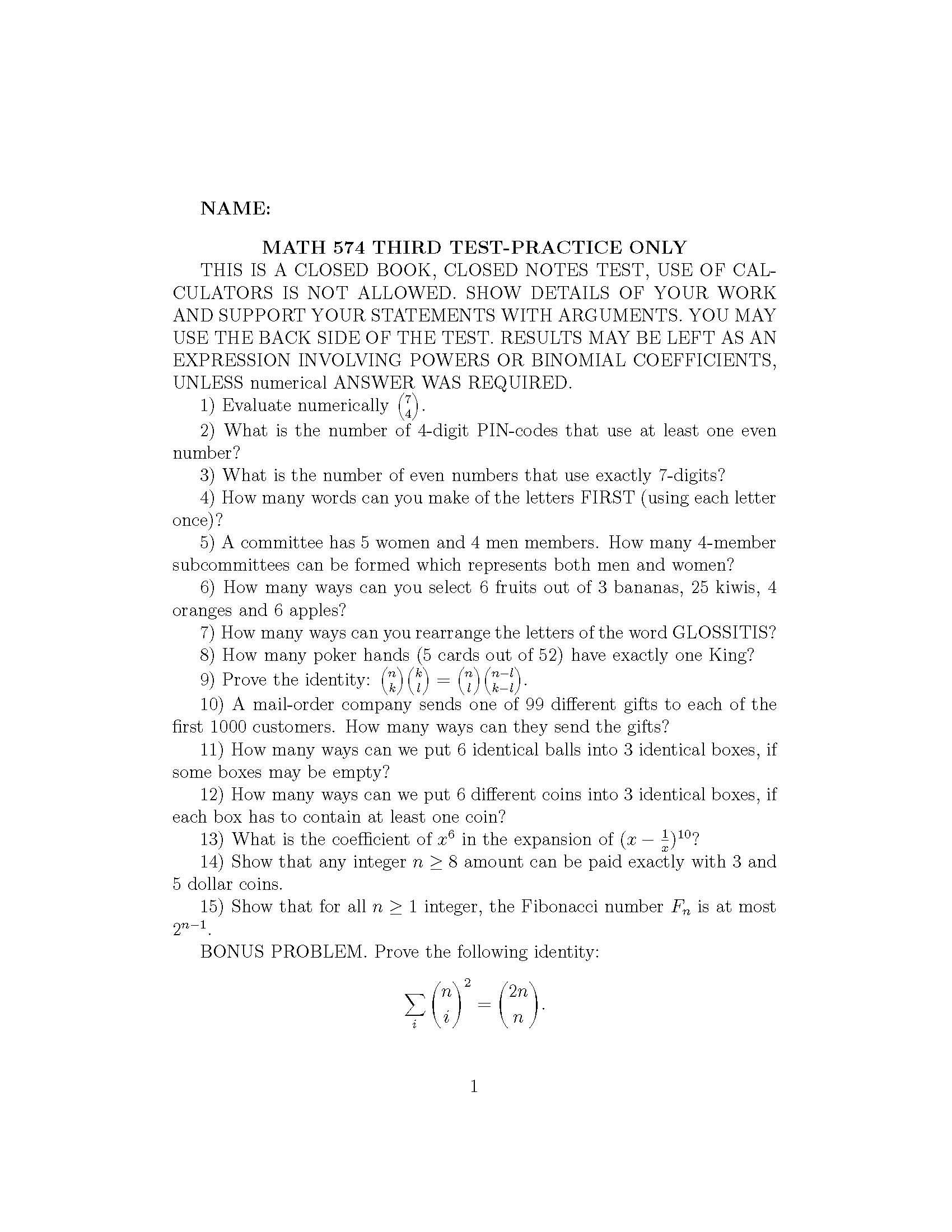 DISCRETE MATH I