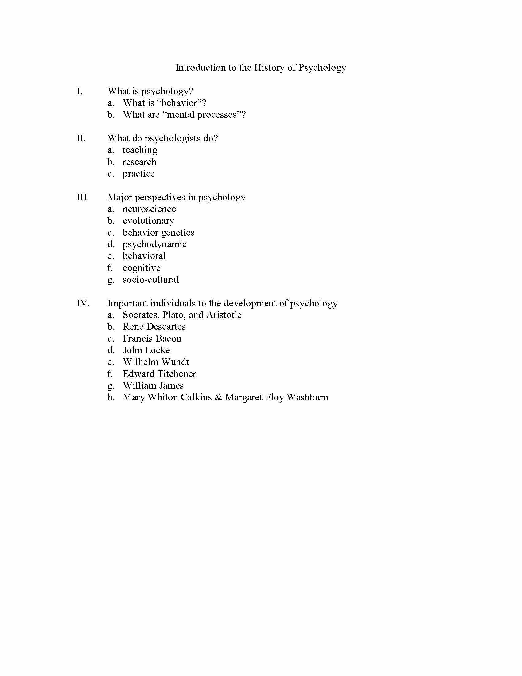 General Psychology