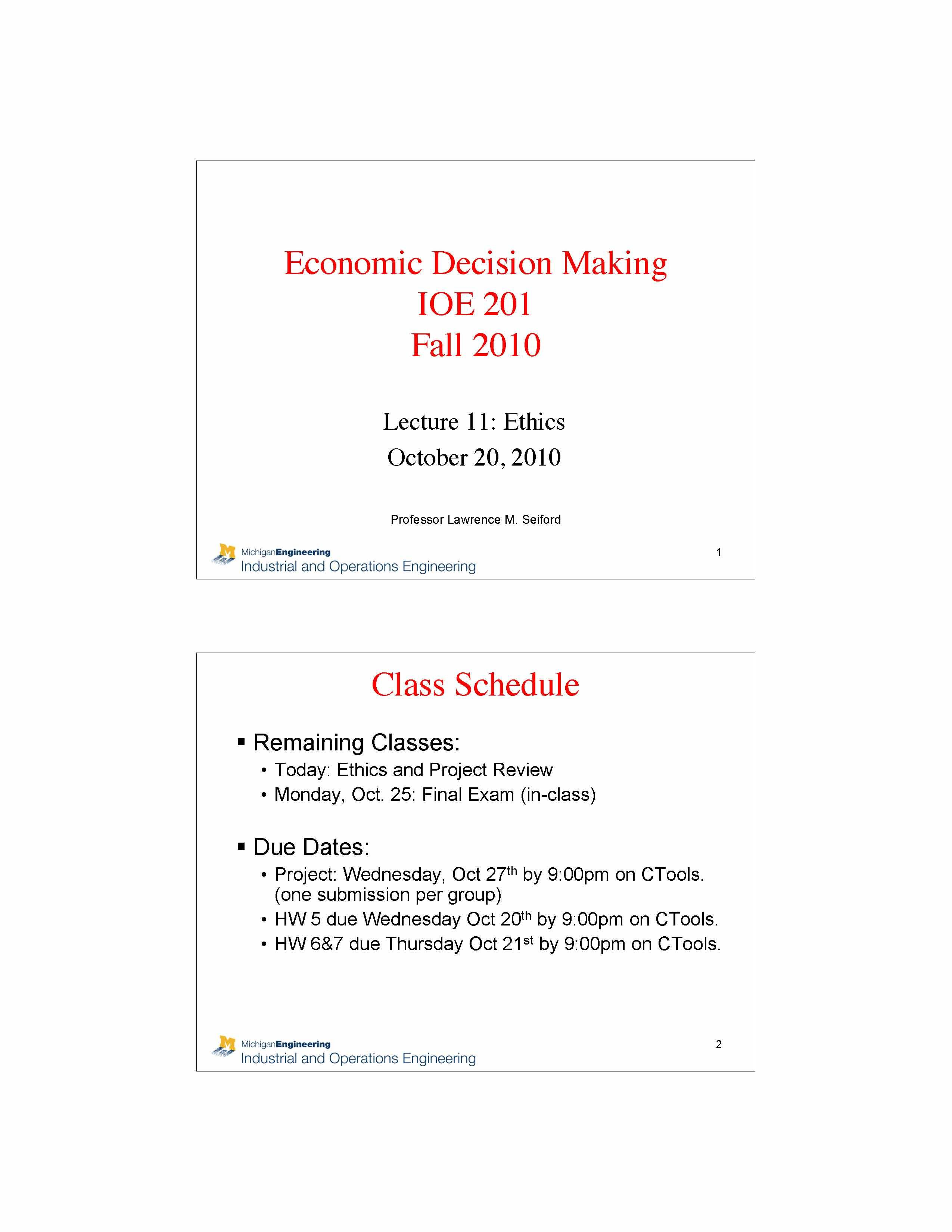 Econ Dec Making