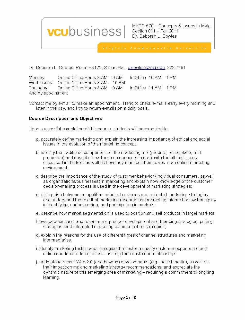 CONCEPTS & ISSUES IN MKTG