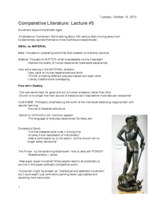 2BW- Comparative Lit Week 3 Notes