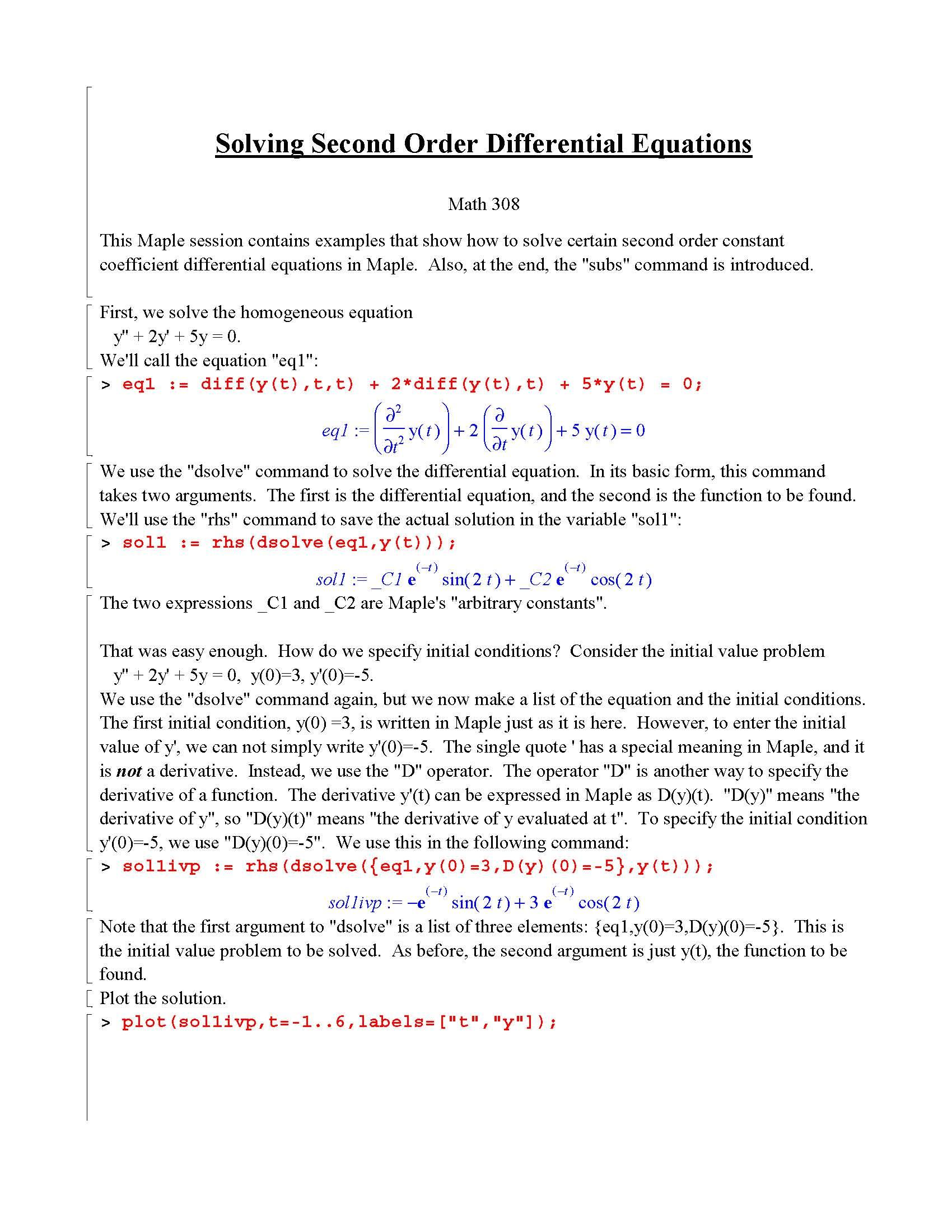 Differential Equations