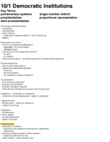 10/1 Democratic Institutions