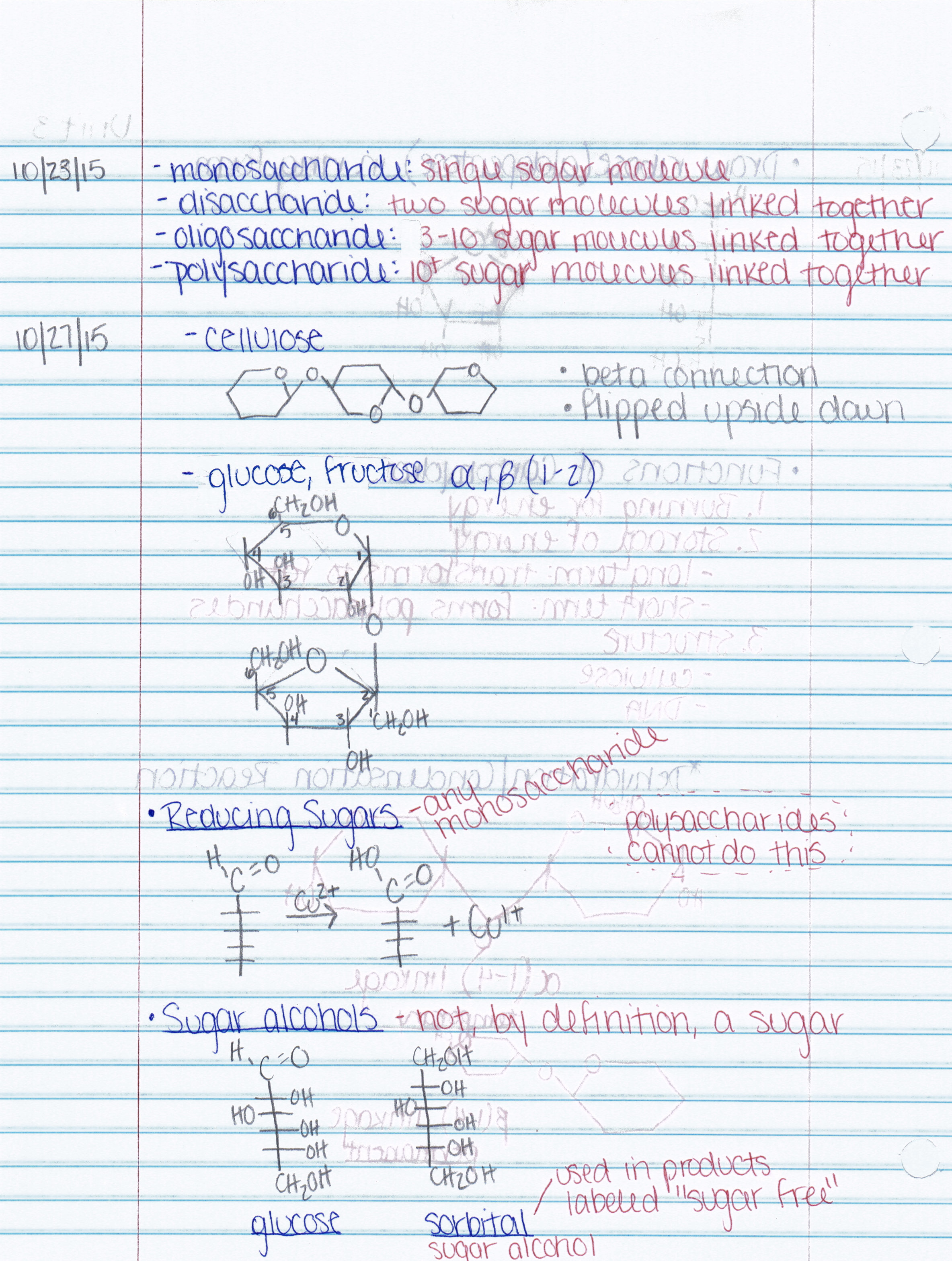 Chapter 6,7: Carbohydrates, Lipids
