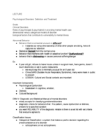 LECTUREnotes: psychological disorders