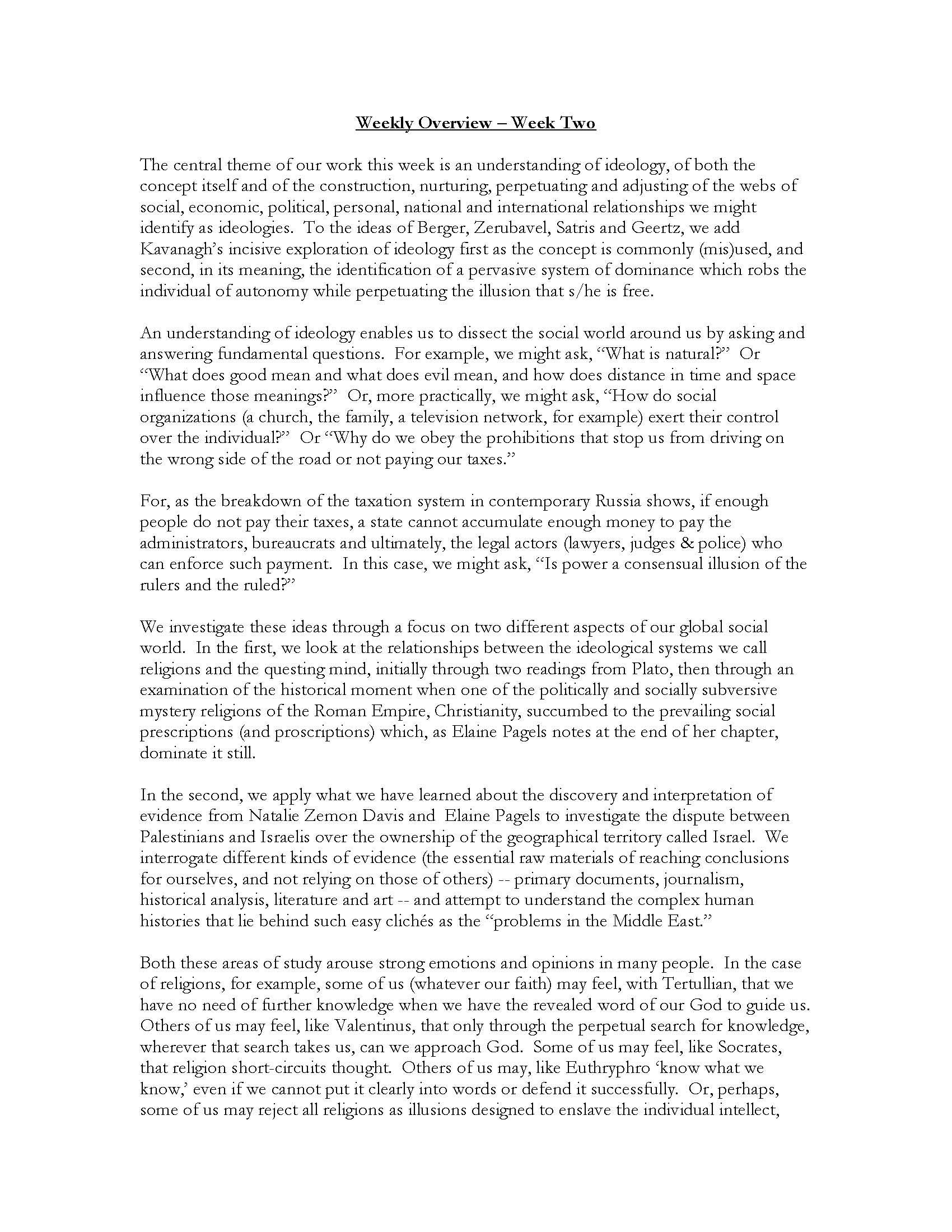 Socially Constructed Wld