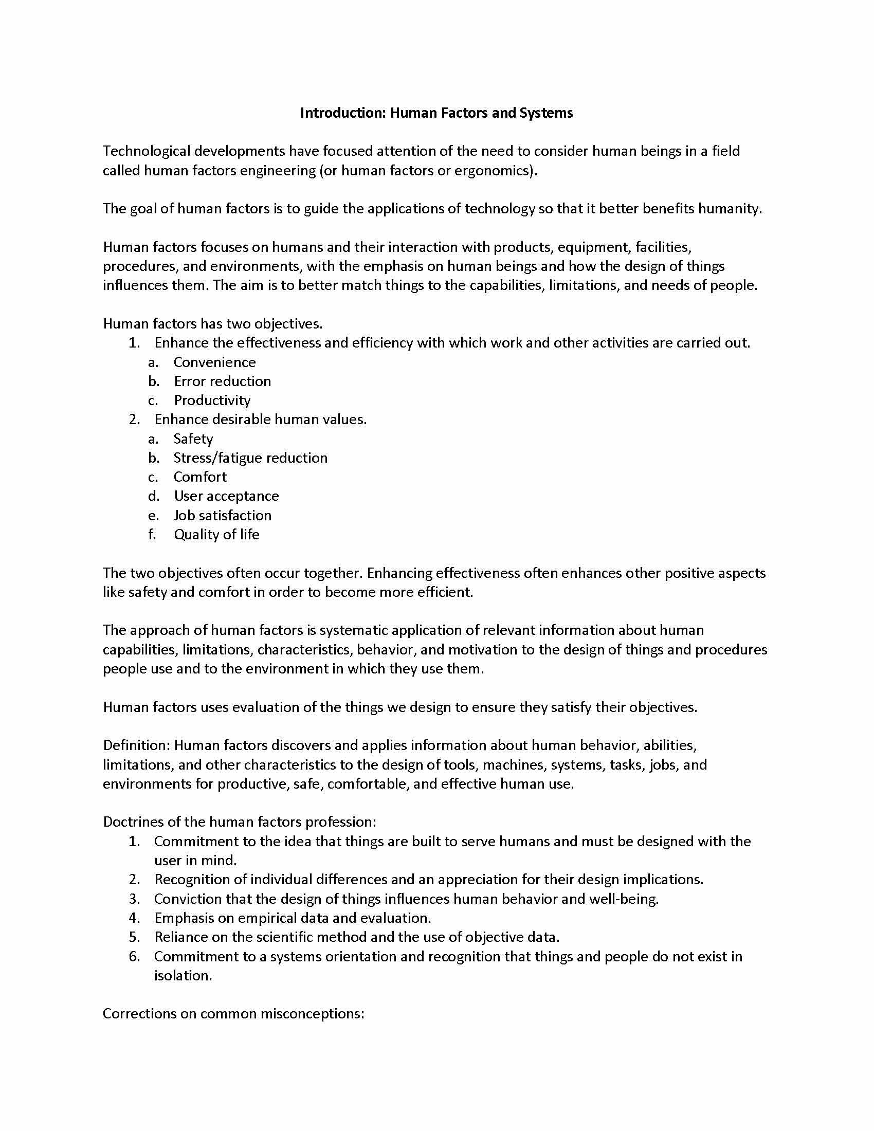 Human Factors Engineering
