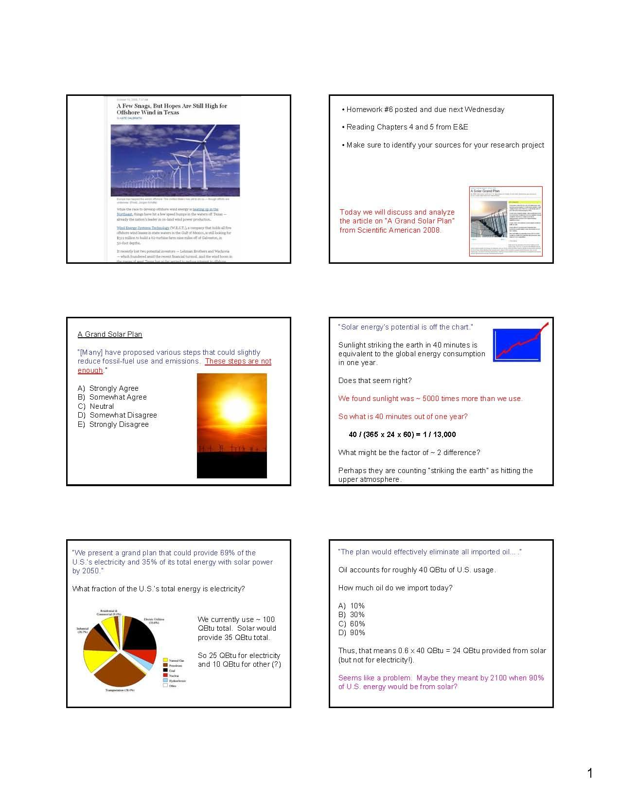 Energy and the Environment