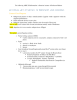 Egyptian Art Study Guide