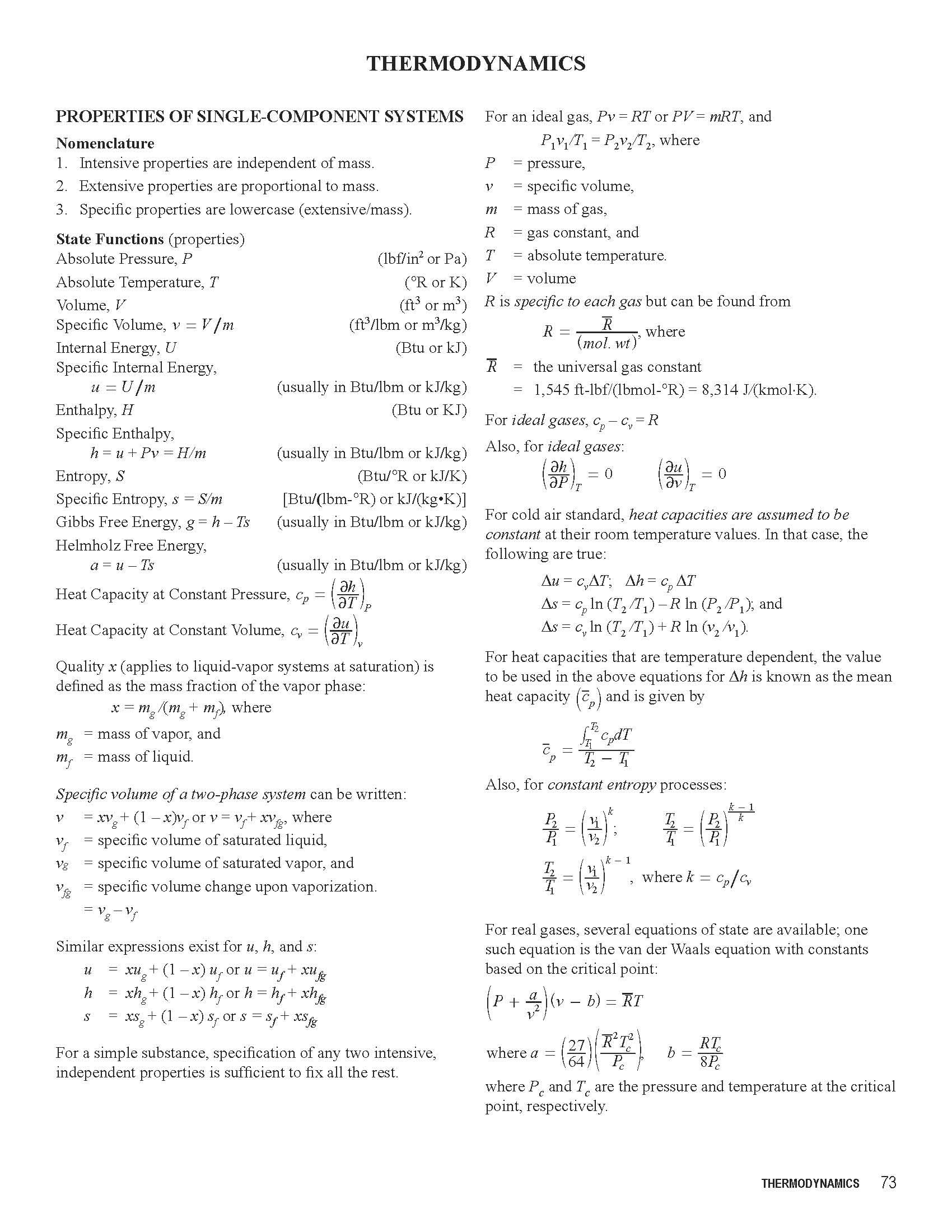 Thermodynamics I