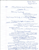 First Week of Notes-Psychology 