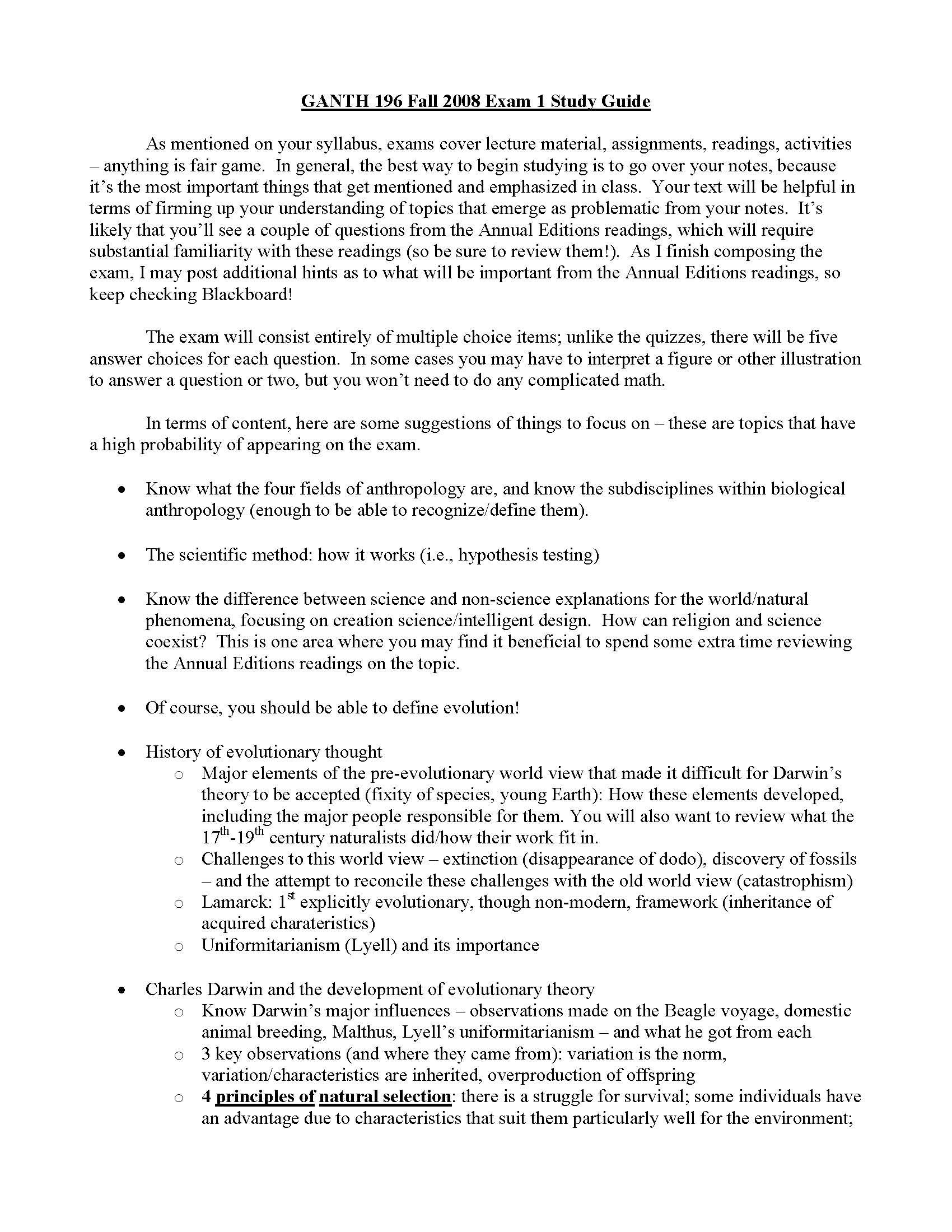 BIOLOGICAL ANTHROPOLOGY [C3T1G3]