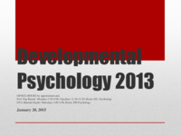 Developmental Psych Week 2 Lectures