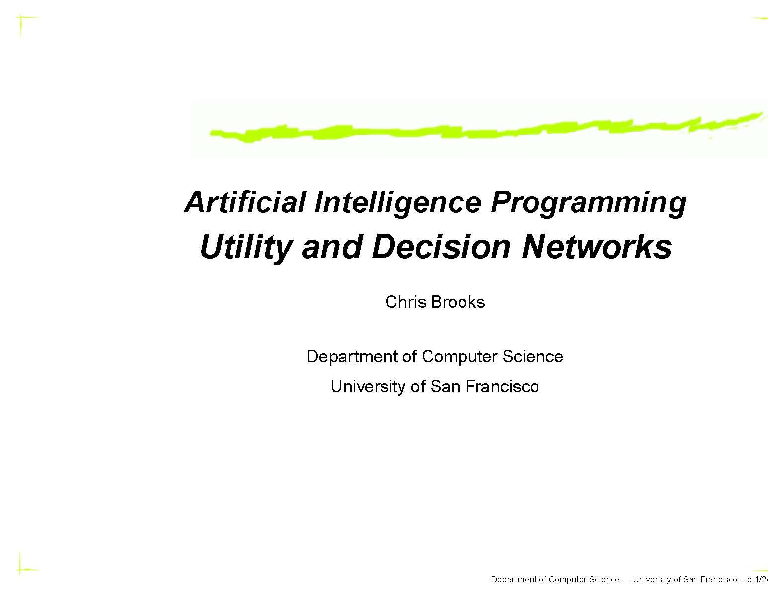 Artificial Intelligence Prog