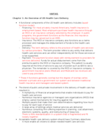 HAP 301 - Chapter 1: An Overview of US Health Care Delivery