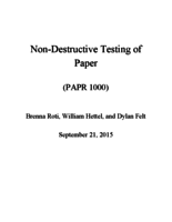 Non-Destructive Testing of Paper Lab