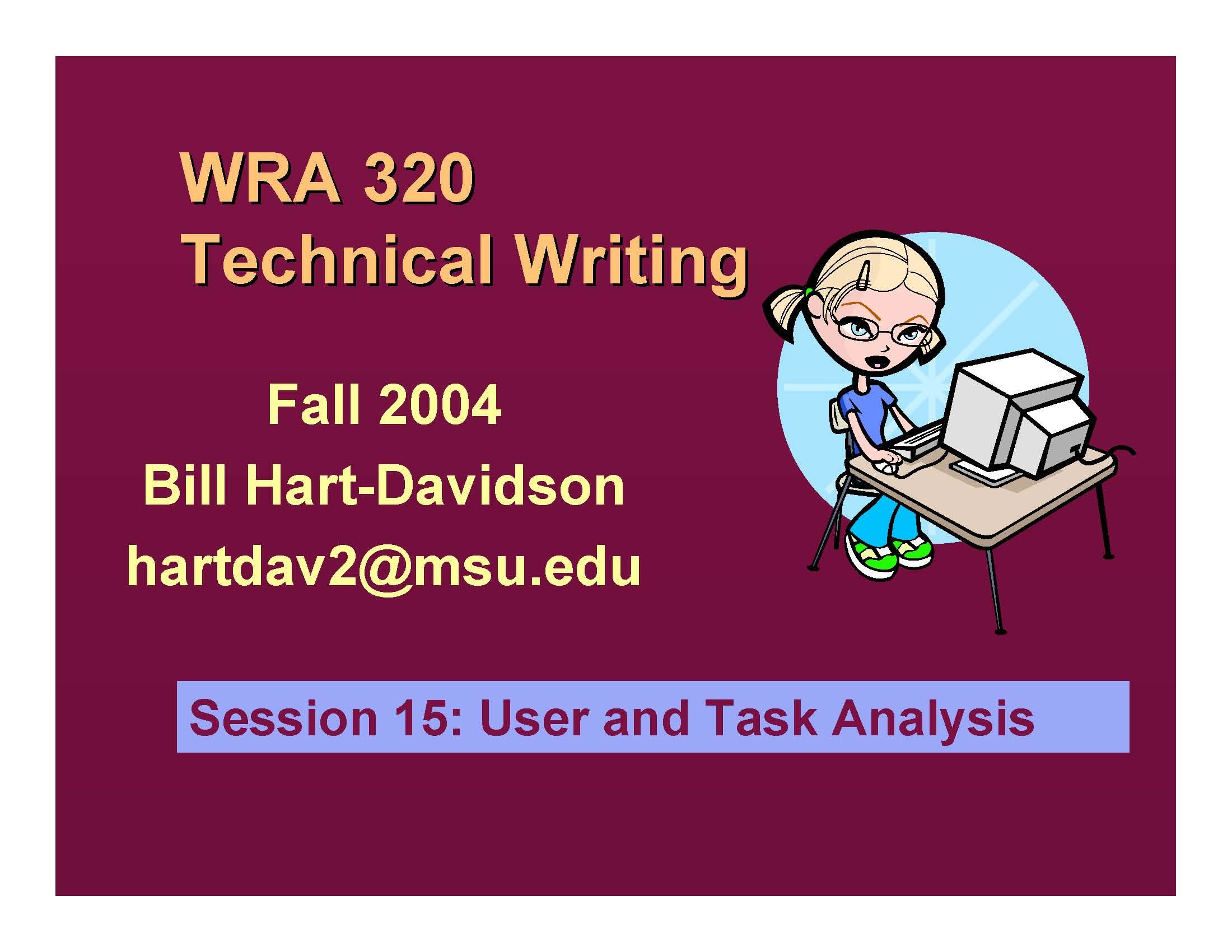 Technical Writing (W)