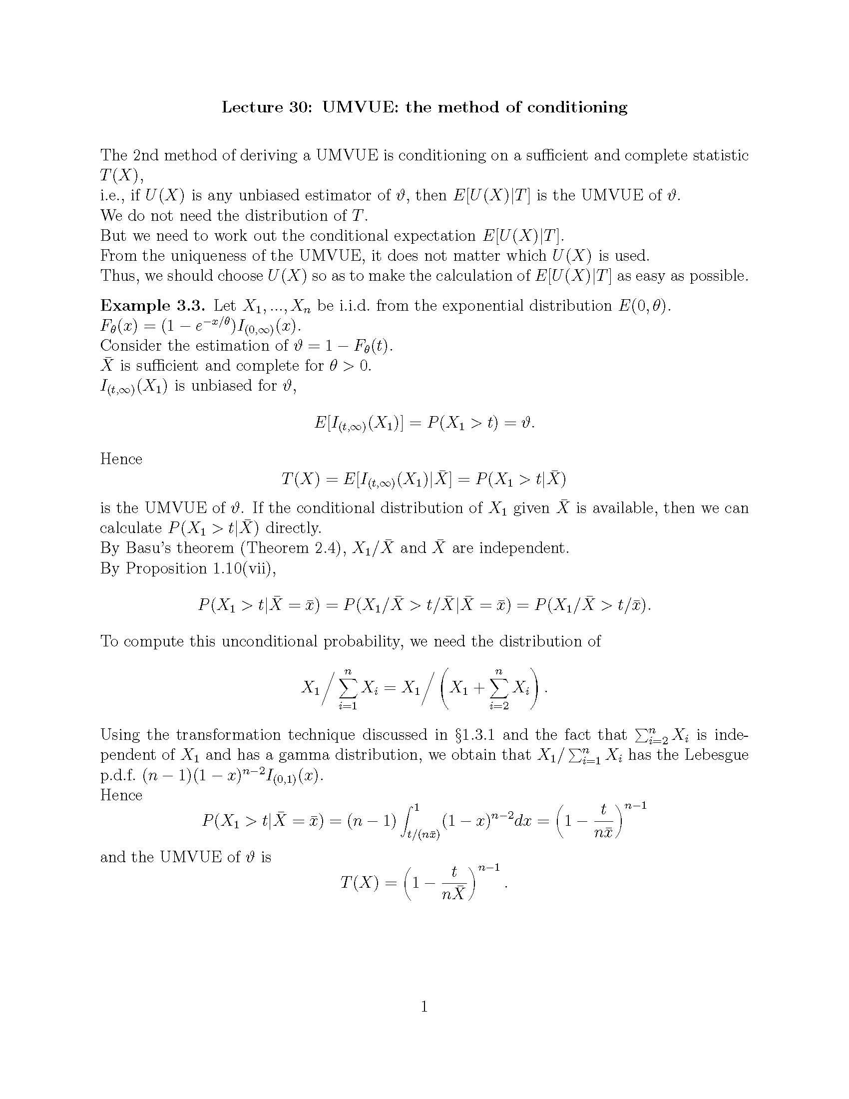 Mathematical Statistics