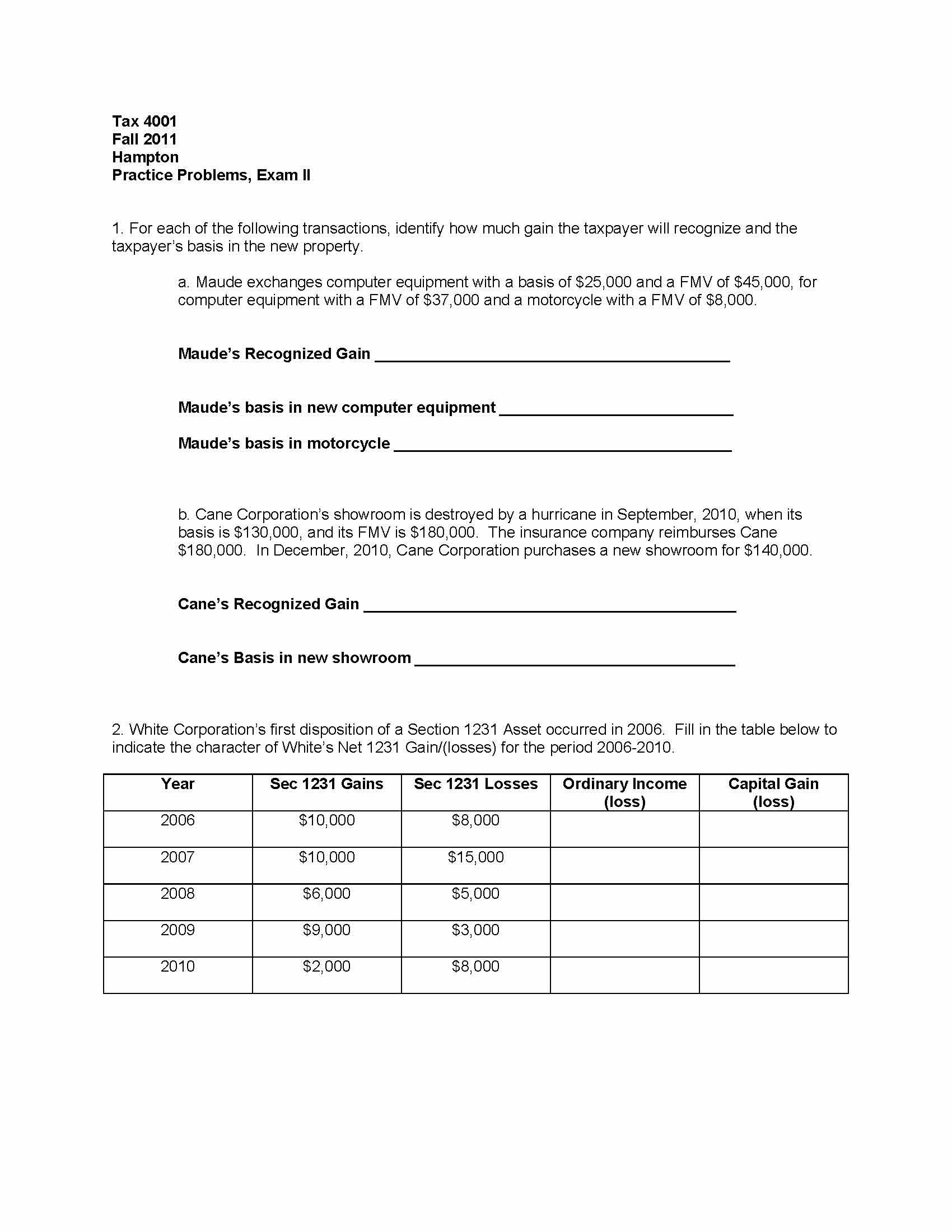 Taxation of Business Entities and Transactions
