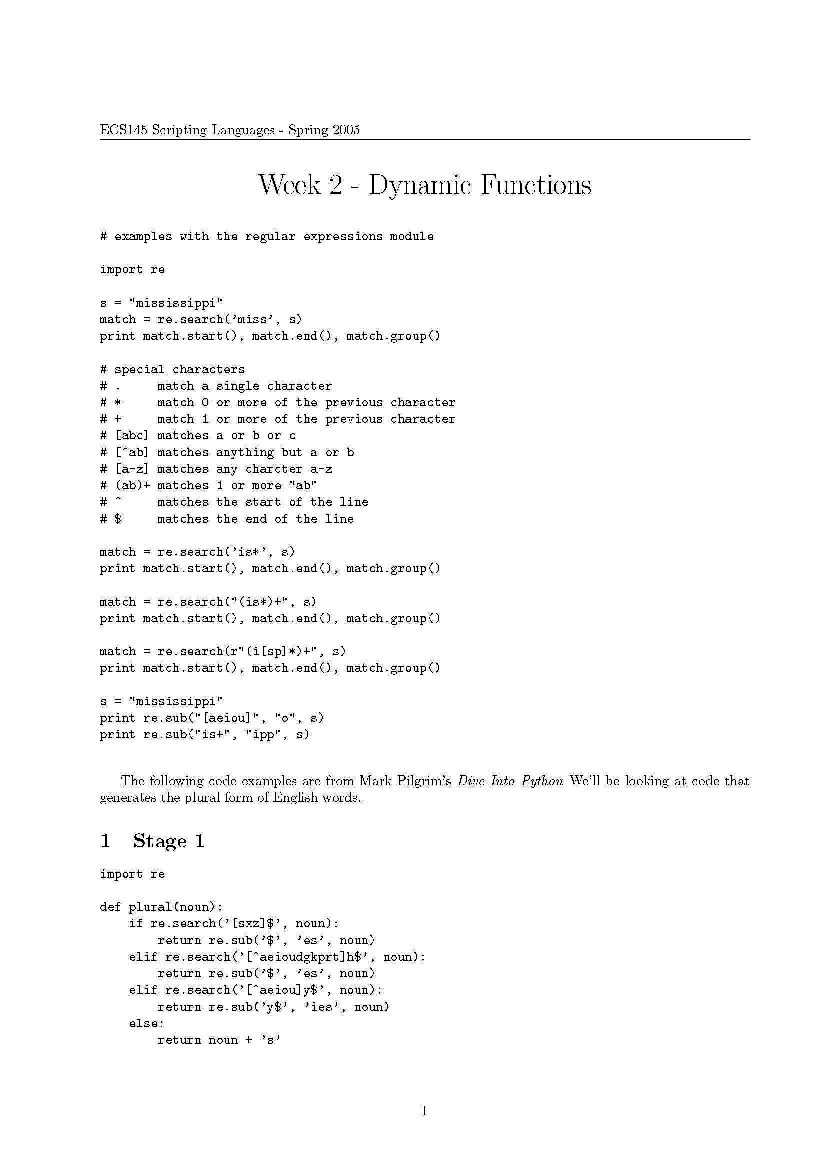 Scripting Languages