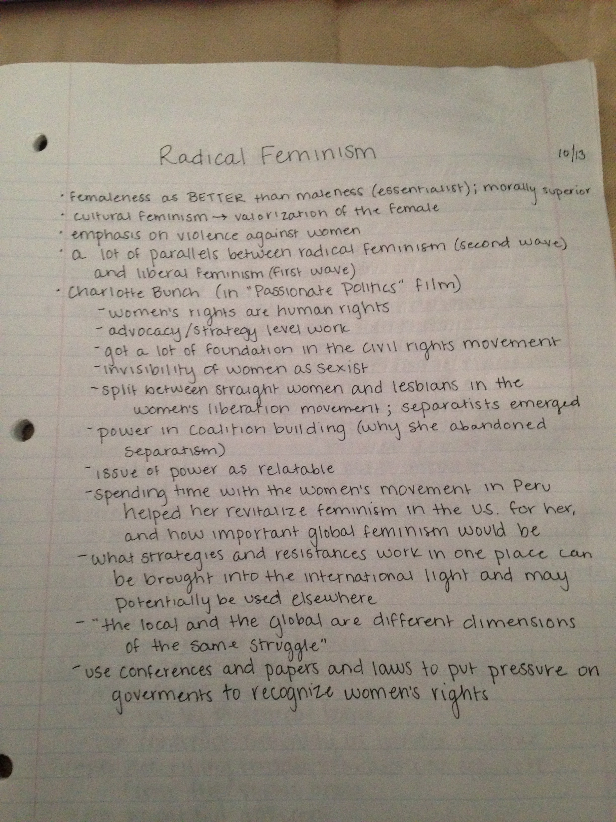 Week of 10/13 and 10/15