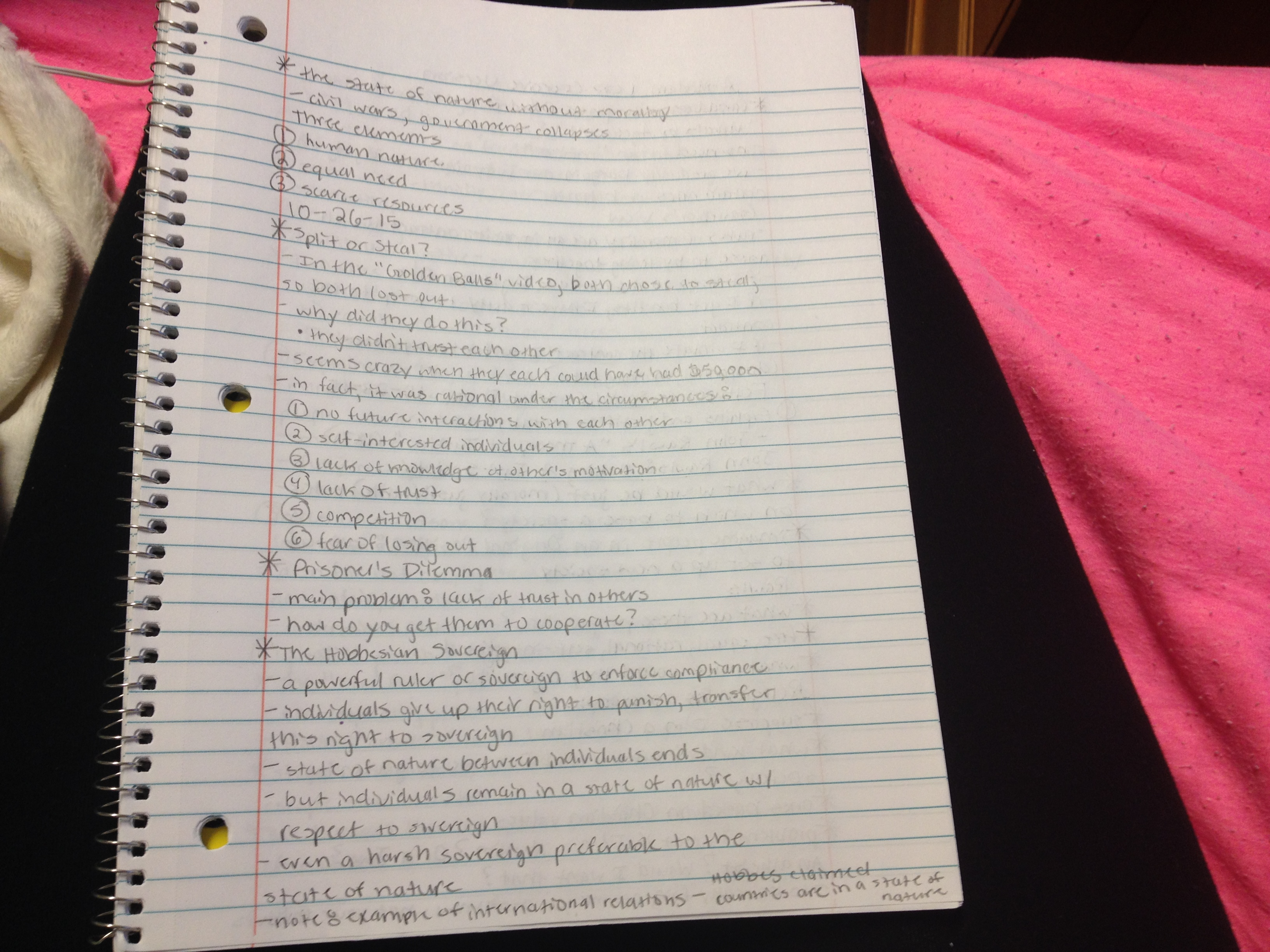 Week 10: Social Contract Theory Notes 