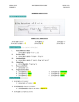CALC I: MIDTERM II Study Guide
