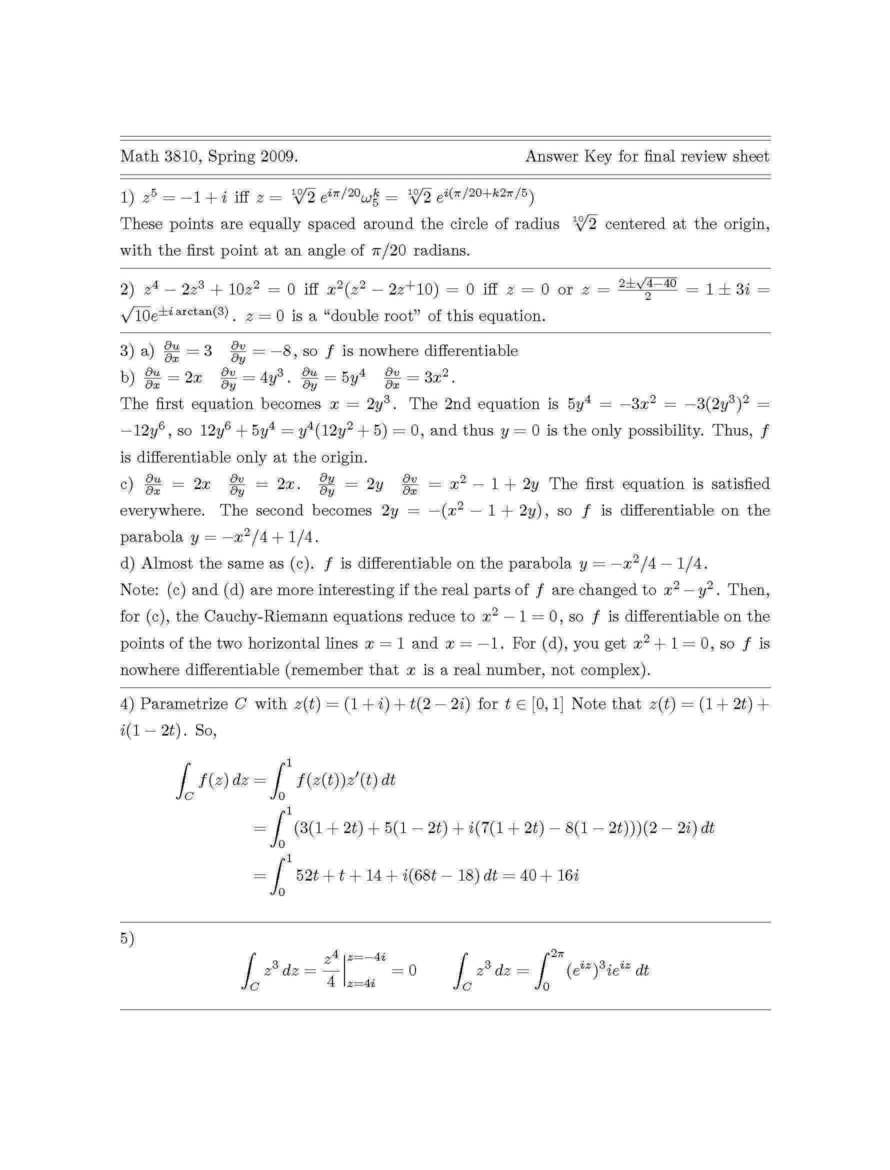Complex Variables