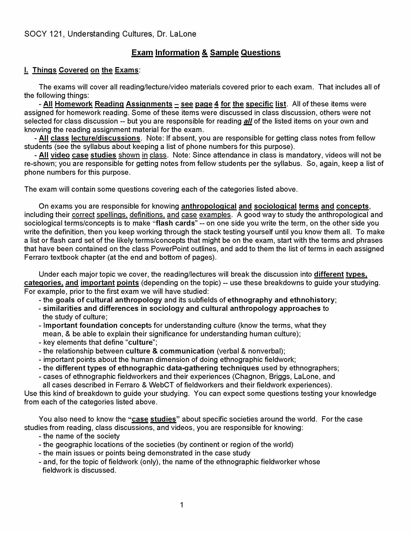 understanding Cultures