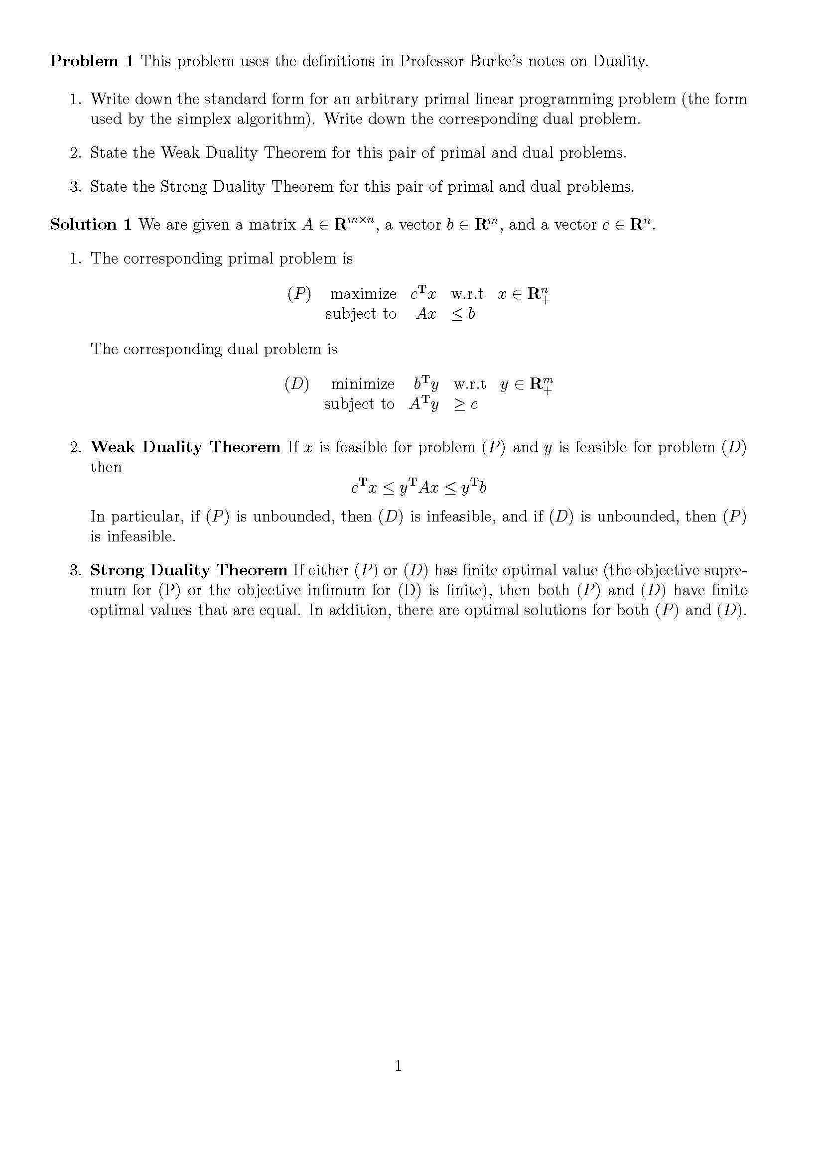 LINEAR OPTIMIZATION
