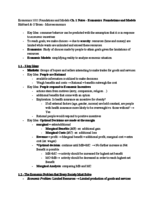 Economics Foundations and Models Chapter 1 Notes