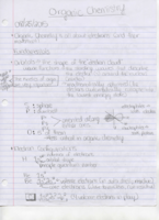 Week One Organic Chemsitry Notes + Reading summary