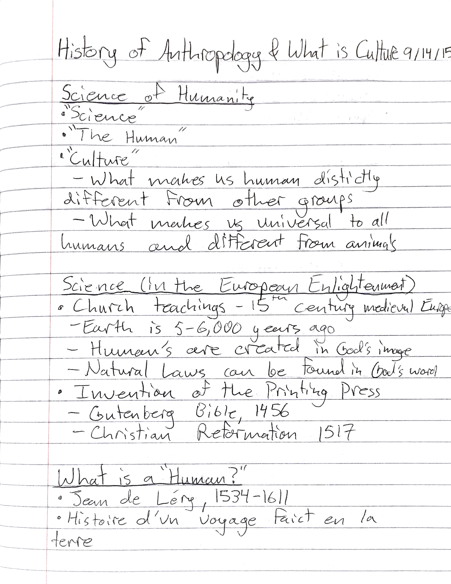 Week 2 Notes for Intro to Cultural Anthropology