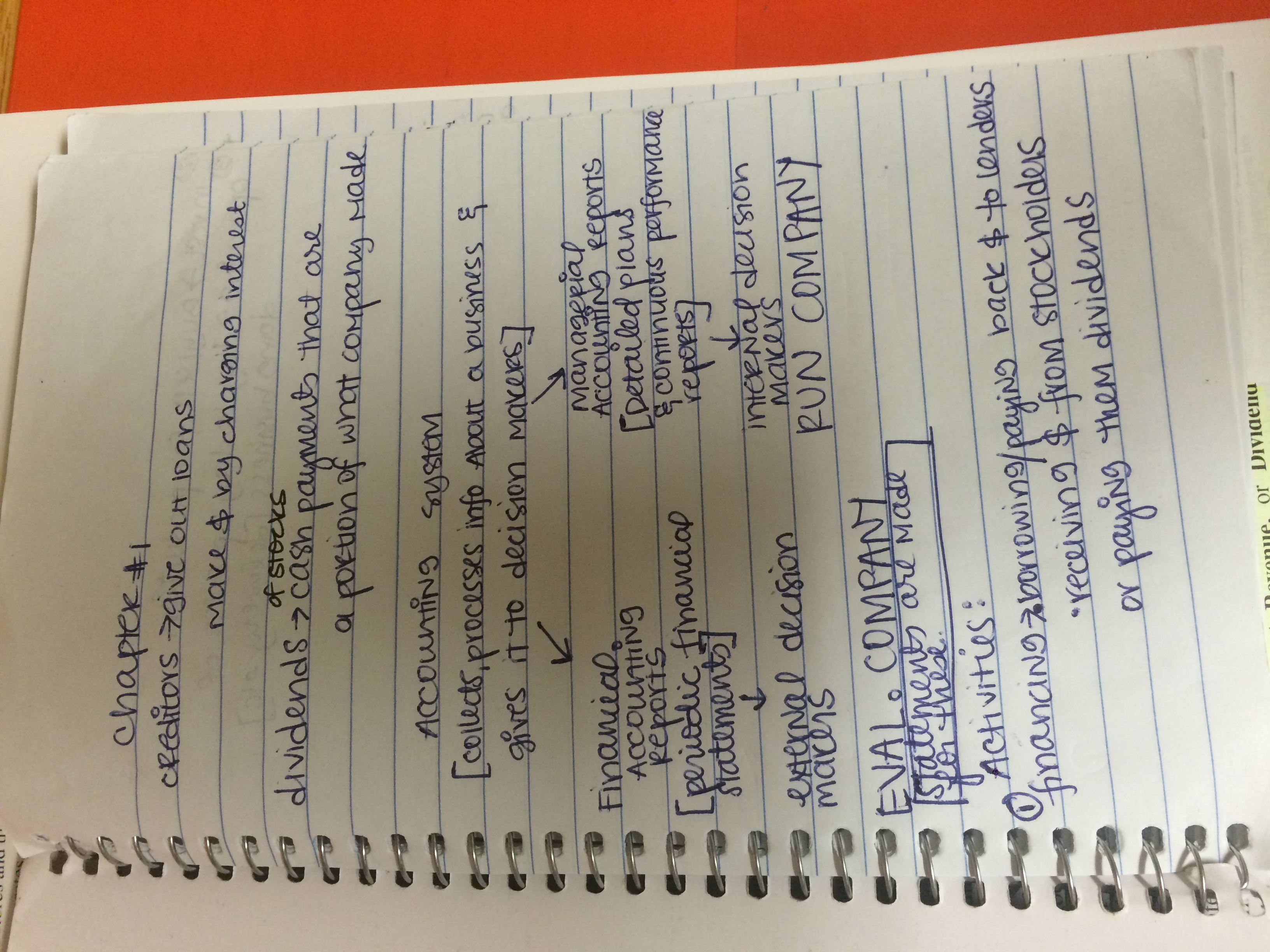 Chapter summaries