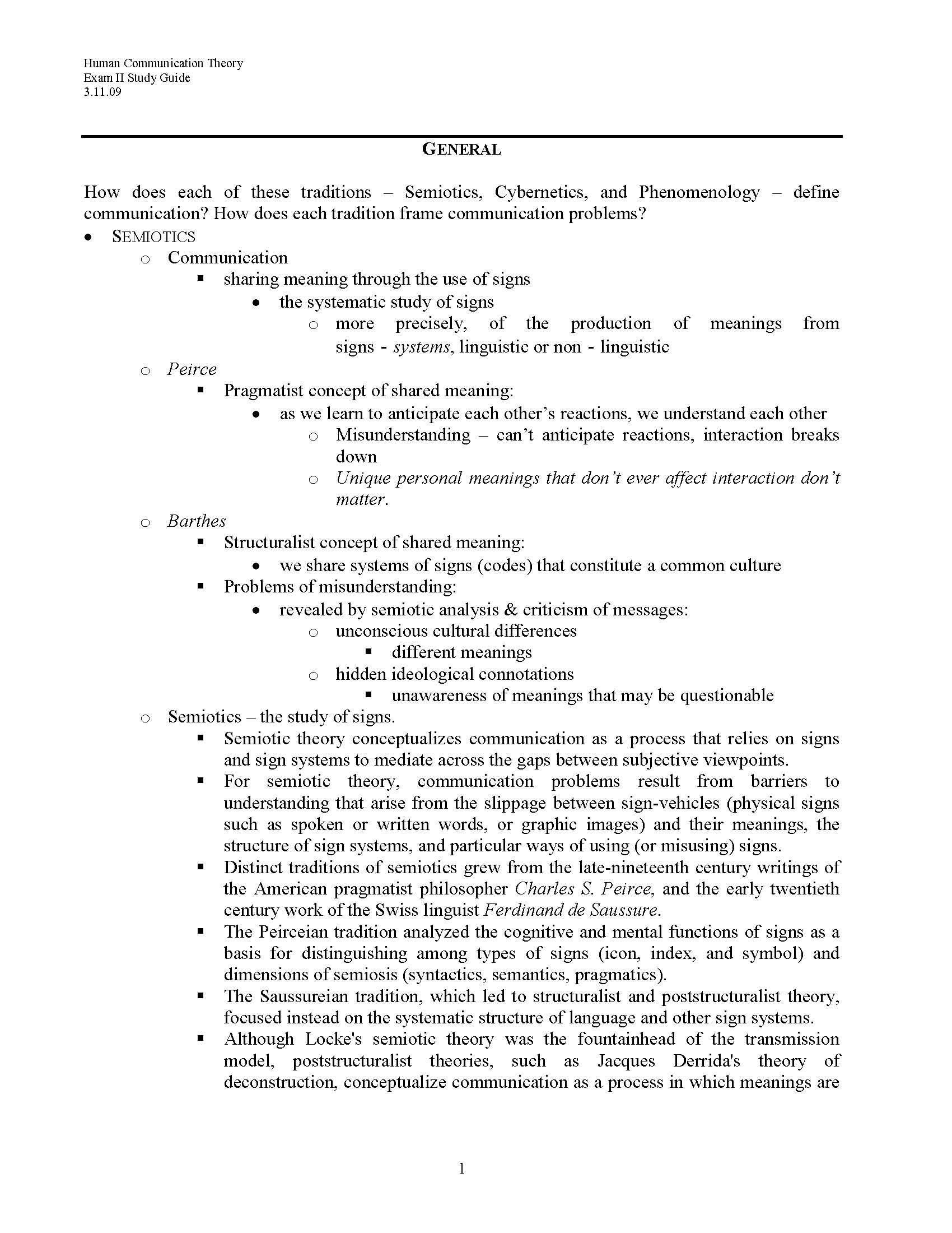 Human Communication Theory