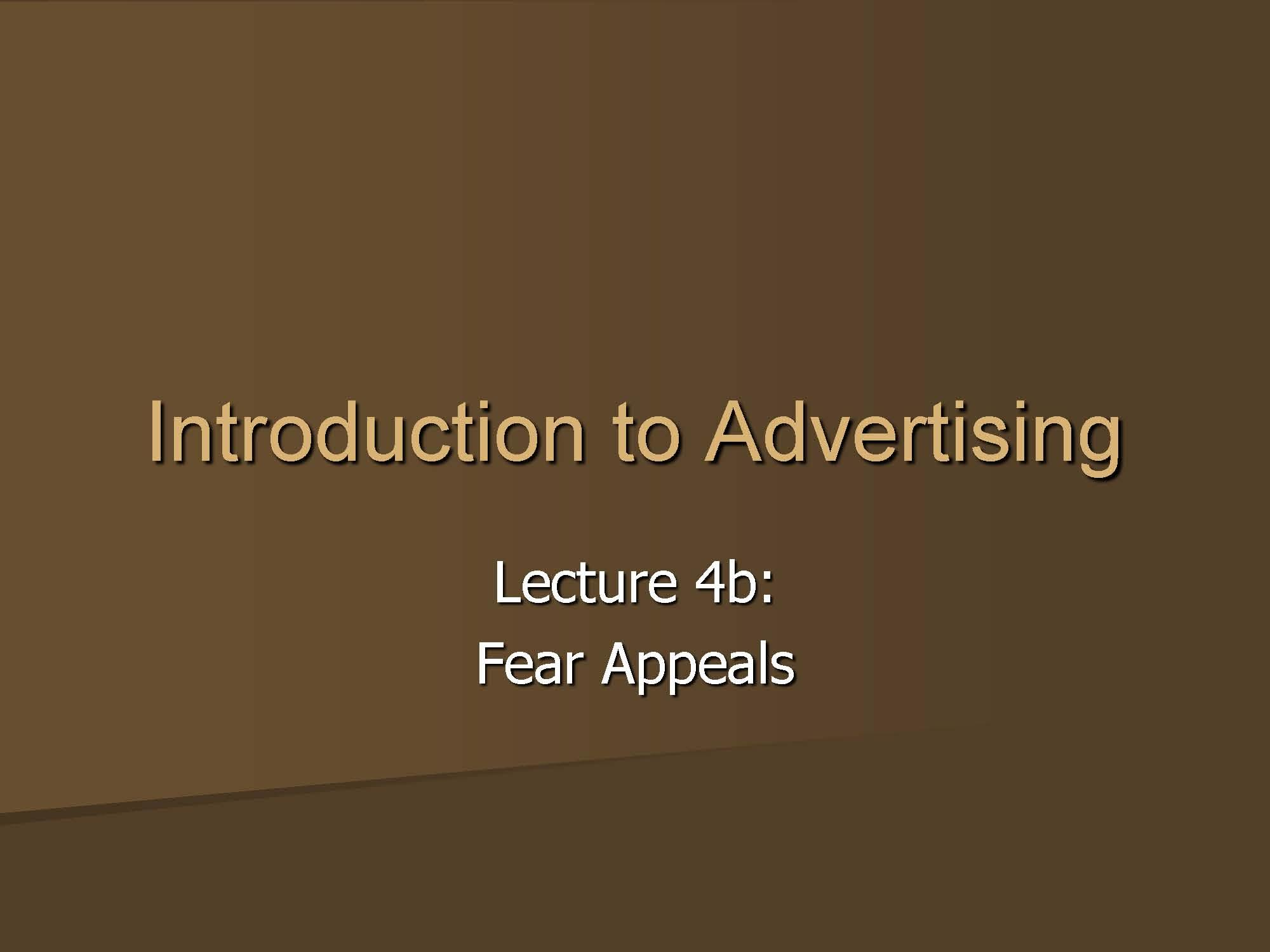 Introduction To Advertising