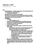 Lecture Notes week four