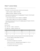 Week 7 of Lecture Notes