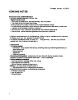 COM 303 Week1-2 Notes 