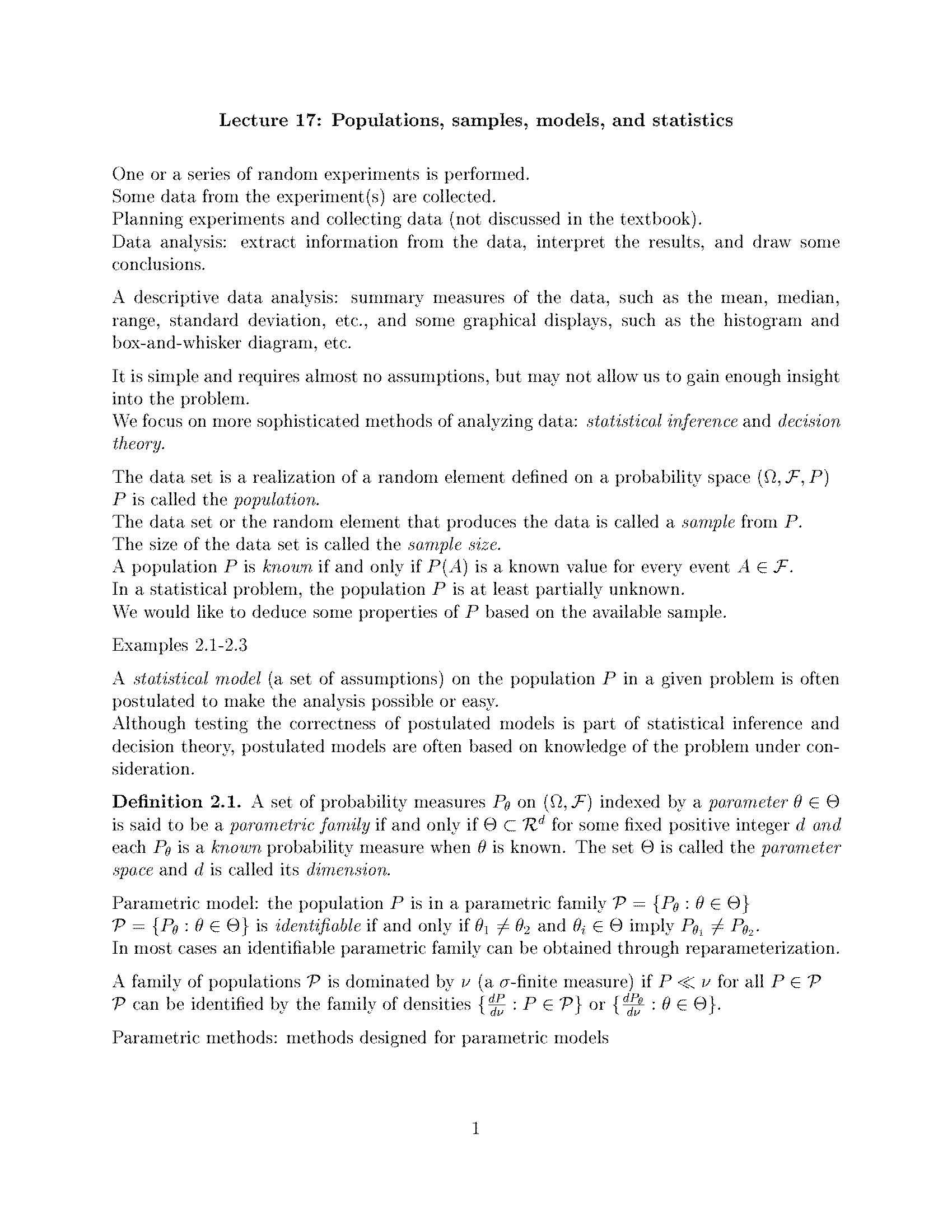 Mathematical Statistics